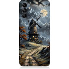 Teknomeg Samsung Galaxy M34 Uyumlu Yel Değirmeni  Desenli Silikon Kılıf