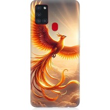 Teknomeg Samsung Galaxy A21S Uyumlu Anka Kuşu  Desenli Silikon Kılıf
