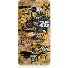 Teknomeg Samsung Galaxy A3 2016 Uyumlu Karma Grafik  Desenli Silikon Kılıf