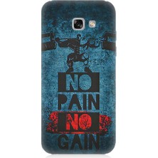 Teknomeg Samsung Galaxy A7 2017 Uyumlu No Pain, No Gain  Desenli Silikon Kılıf