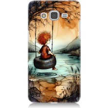 Teknomeg Samsung Galaxy Grand Prime Uyumlu Yalnız Çocuk  Desenli Silikon Kılıf