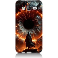 Teknomeg Samsung Galaxy J5 Uyumlu Ateş Çemberi  Desenli Silikon Kılıf