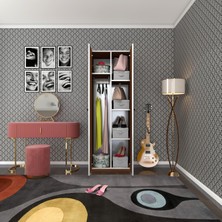 Kenz Life Kenzlife Gardırop 2 Kapılı Kapaklı Leylak Cvz 173*60*42 Gardolap Dolap Ofis