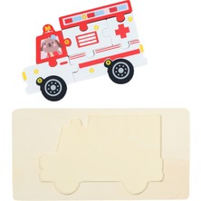 Tuto Baby Montessori 3D Doğal Ahşap Yapboz(Puzzle)Eğitici Öğretici Bulmaca Ambulans