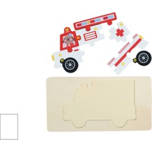 Tuto Baby Montessori 3D Doğal Ahşap Yapboz(Puzzle)Eğitici Öğretici Bulmaca Ambulans