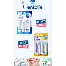 Dentolia Oral-B Uyumlu Aile Boyu Diş Fırçası Yedek Başlığı 8 Adet Yetişkin Ve Çocuk