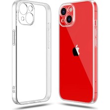 HANPORIUM Apple iPhone 15 Plus Uyumlu Şeffaf Silikon Kılıf - Kamera Korumalı Esnek Tam Koruma Kapak