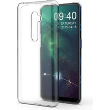 HANPORIUM Oppo Reno 2 Uyumlu Şeffaf Silikon Kılıf - Kamera Korumalı Esnek Tam Koruma Kapak