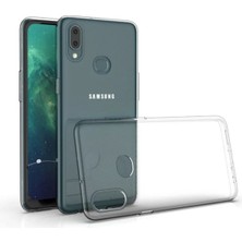 HANPORIUM Samsung Galaxy A40 Uyumlu Şeffaf Silikon Kılıf - Kamera Korumalı Esnek Tam Koruma Kapak