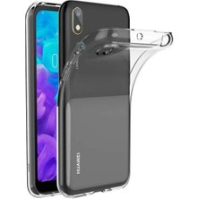 HANPORIUM Huawei Y5 2019 Uyumlu Şeffaf Silikon Kılıf - Kamera Korumalı Esnek Tam Koruma Kapak