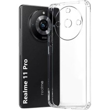 HANPORIUM Realme 11 Pro Uyumlu Şeffaf Silikon Kılıf - Kamera Korumalı Esnek Tam Koruma Kapak