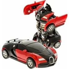 Brother Toys Transformer Robot Çek Bırak Kendinden Robota Dönüşebilen 1:32 Bugatti Oyuncak Araba