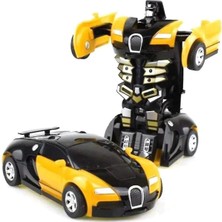 Brother Toys Transformer Robot Çek Bırak Kendinden Robota Dönüşebilen 1:32 Bugatti Oyuncak Araba