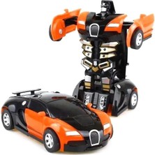 Brother Toys Transformer Robot Çek Bırak Kendinden Robota Dönüşebilen 1:32 Bugatti Oyuncak Araba