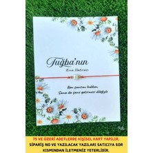 Emtory Home 15 Adet Papatya Desenli Kartlı Şans Bilekliği - Nikah & Kına Hediyesi - 75+ Üzeri Kişiselleştirilir