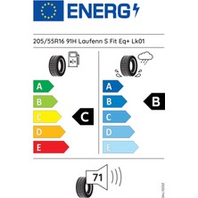 Laufenn 205/55 R16 91H LK01 S Fit Eq C-B-71 Oto Yaz Lastiği (Üretim Yılı:2024)