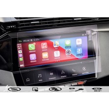 Peugeot 408 Gt Uyumlu Multimedya ve Klima Paneli Ekran Koruyucu Kırılmaz Şeffaf Temperli Nano Cam