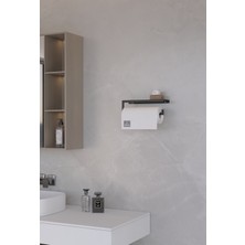 alfams by fmsa Modern Raflı Paslanmaz Çelik Metal Rulo Kağıt Havluluk Peçetelik Banyo Mutfak Düzenleyici