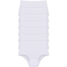 Ekstra Yüksek Bel Kadın Külot Vizon Lacivert Kırmızı Gri Ten Siyah Beyaz Pamuklu 7'li Paket