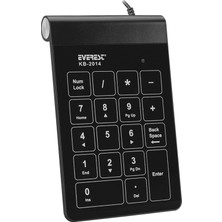 Everest KB-2014 USB Dokunmatik Numerik Standart Klavye Siyah (4767) - CPB6553-2972