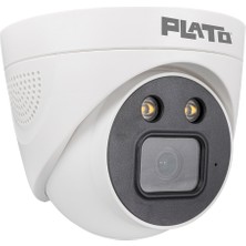 Plato 5mp Color Vu Mikrofonlu 3.6 mm 2 Atom LED Plastik Kasa Ahd Dome Kamera (4767) - MCT4681-1716