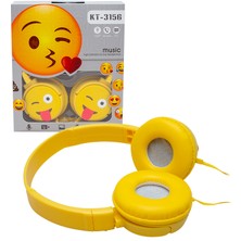 KT-3156 3.5mm Jacklı Kulaküstü Kablolu Emoji Kulaklık (4767) - CPB7441-5945