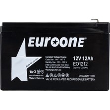 Euroone EO-1212 12 Volt - 12 Amper Akü  (151 x 98 x 95 Mm) (4767) - CPB8746-9873