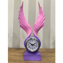 İki Cadı Tasarım Modern Kanat Saat Polyester Dekoratif Obje