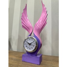 İki Cadı Tasarım Modern Kanat Saat Polyester Dekoratif Obje