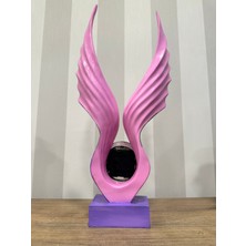 İki Cadı Tasarım Modern Kanat Saat Polyester Dekoratif Obje