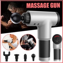 Massage Gun 4 Başlıklı Titreşimli Yoğurmalı 6 Fonksiyonlu Masaj Aleti