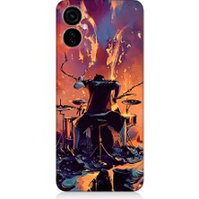 Teknomeg Tecno Camon 19 Neo Uyumlu Alevli Bateri  Desenli Silikon Kılıf