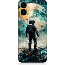 Teknomeg Tecno Spark 9 Pro Uyumlu Ayda Astronot  Desenli Silikon Kılıf