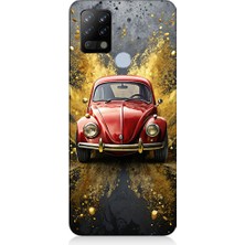 Teknomeg Tecno Pova Uyumlu Klasik Vosvos  Desenli Silikon Kılıf