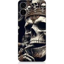 Teknomeg Tecno Camon 19 Neo Uyumlu Taçlı Kafatası  Desenli Silikon Kılıf