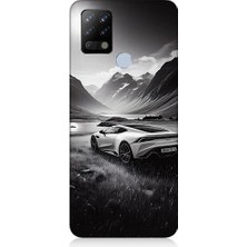 Teknomeg Tecno Pova Uyumlu Dağ Yolunda Araba  Desenli Silikon Kılıf