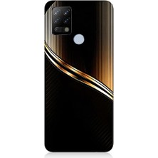 Teknomeg Tecno Pova Uyumlu Altın Şerit  Desenli Silikon Kılıf