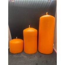 Tekno Trust Büyük Boy Roller 3'lü Kokulu Silindir Mum Seti El Yapımı Dekoratif
