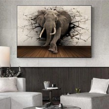 TosbArt Dekoratif Elephant Kanvas Tablo