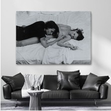 TosbArt Johnny Depp ve Kate Moss Duvar Tablosu, Siyah BEYAZ-6525