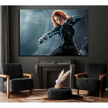 TosbArt Marvel Black Wıdow Modelli Dekoratif Şık Kanvas Tablo