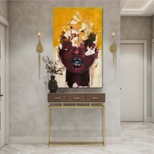 TosbArt Insan Figürlü Modern Soyut Dikey Salon Için Büyük Duvar Tablosu