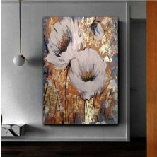 TosbArt Harika Bir Ev Resimli Tablo Yağlı Boya Görünümlü Şık Çiçek Modelli Kanvas Tablo Model E7