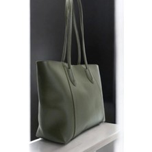 Monalisa Haki Retro Shopper Kadın Omuz Çantası