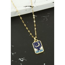 Bijuteri Net Hilal Lüks Çelik Tarot Kolye