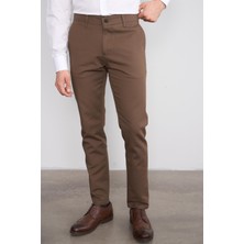 Erpant Slim Fit Gabardin Toprak Pantolon