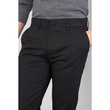 Erpant Slim Fit Gabardin Siyah Pantolon