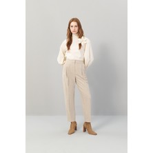 ROMAN Çift Pileli Yün Pantolon Bej K2512047_024