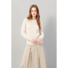 Kaşmir Triko Kazak Krem K2471004_047