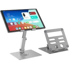 CoverZone Tablet Bilgisayar Uyumlu Stant Açısı Ayarlanabilir Tutucu Tok Alüminyum iPad Air Uyumlu Geniş Taban %100 Tok Alüminyum Alaşımlı Katlanır MT136